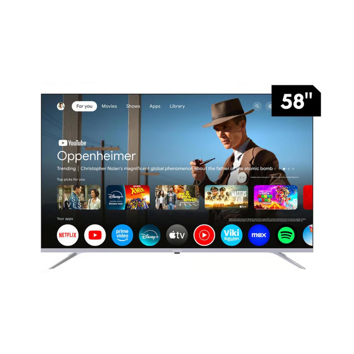 KENWOOD - Televisor Smart Google TV KENWOOD 58" QLED 4K Frameless LTK-K58B74G