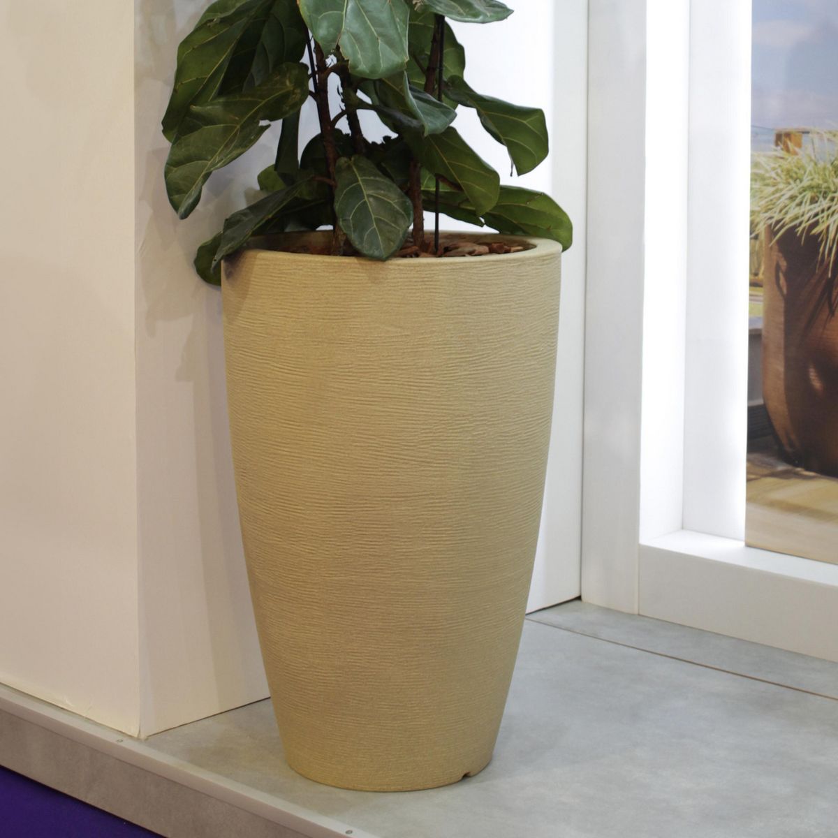 JUST HOME COLLECTION - Macetero Cónico Arena 38x27cm