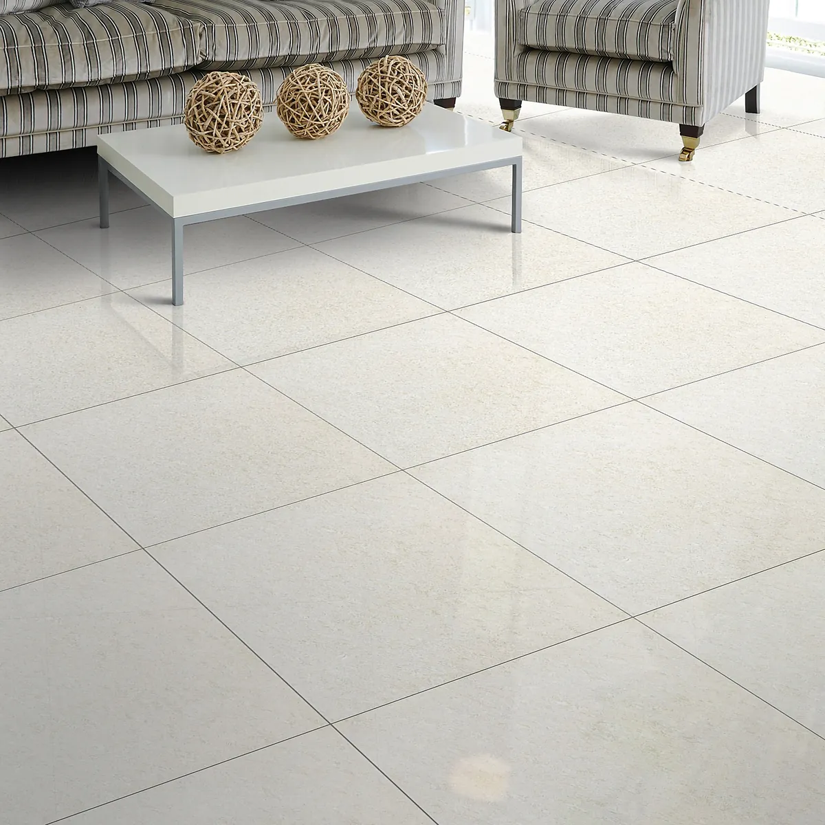 HOLZTEK - Porcelanato Blanco Liso 60x60cm 1.44 m2 Crystal