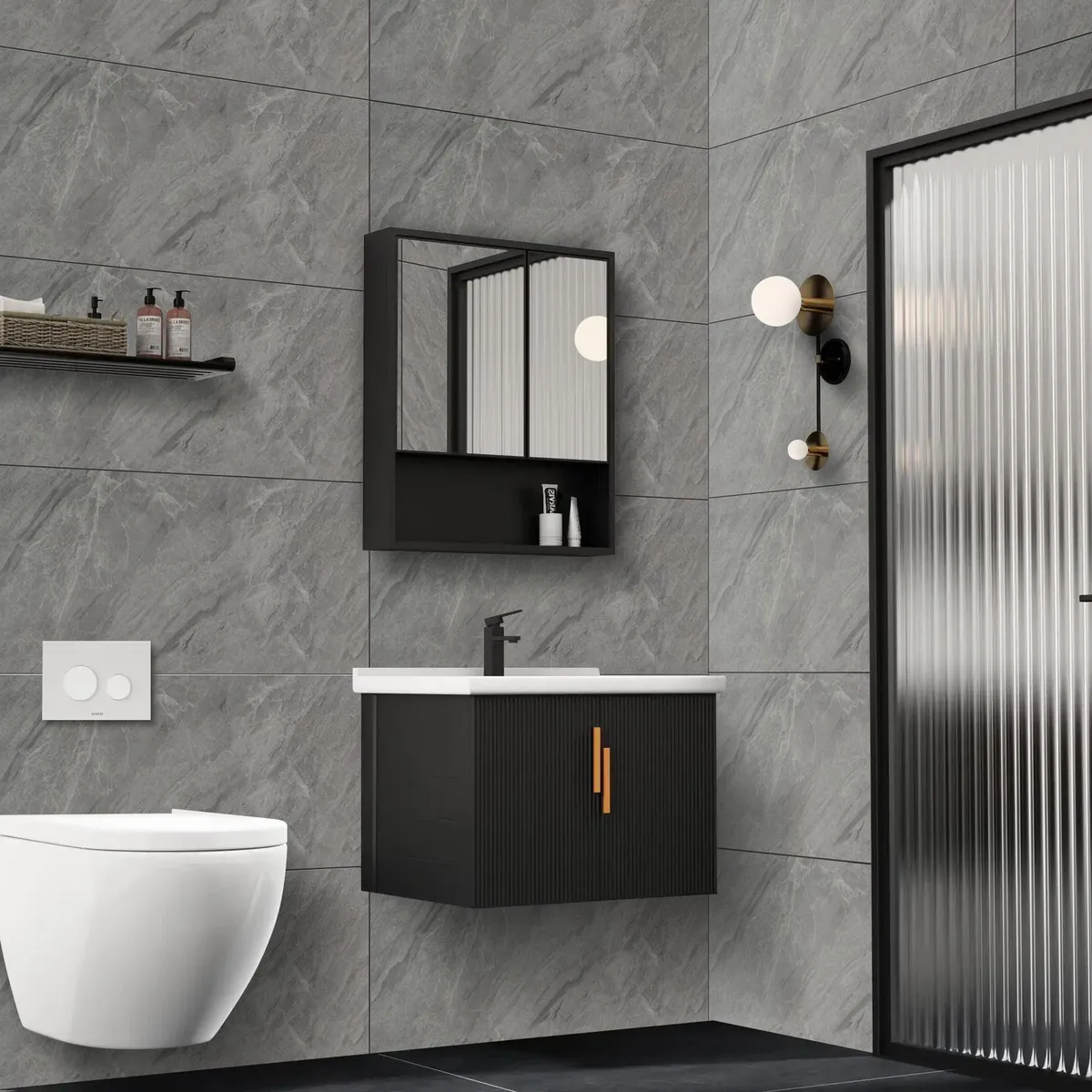 HOLZTEK - Cerámico Marmolado Gris 30x60cm 1.8m2