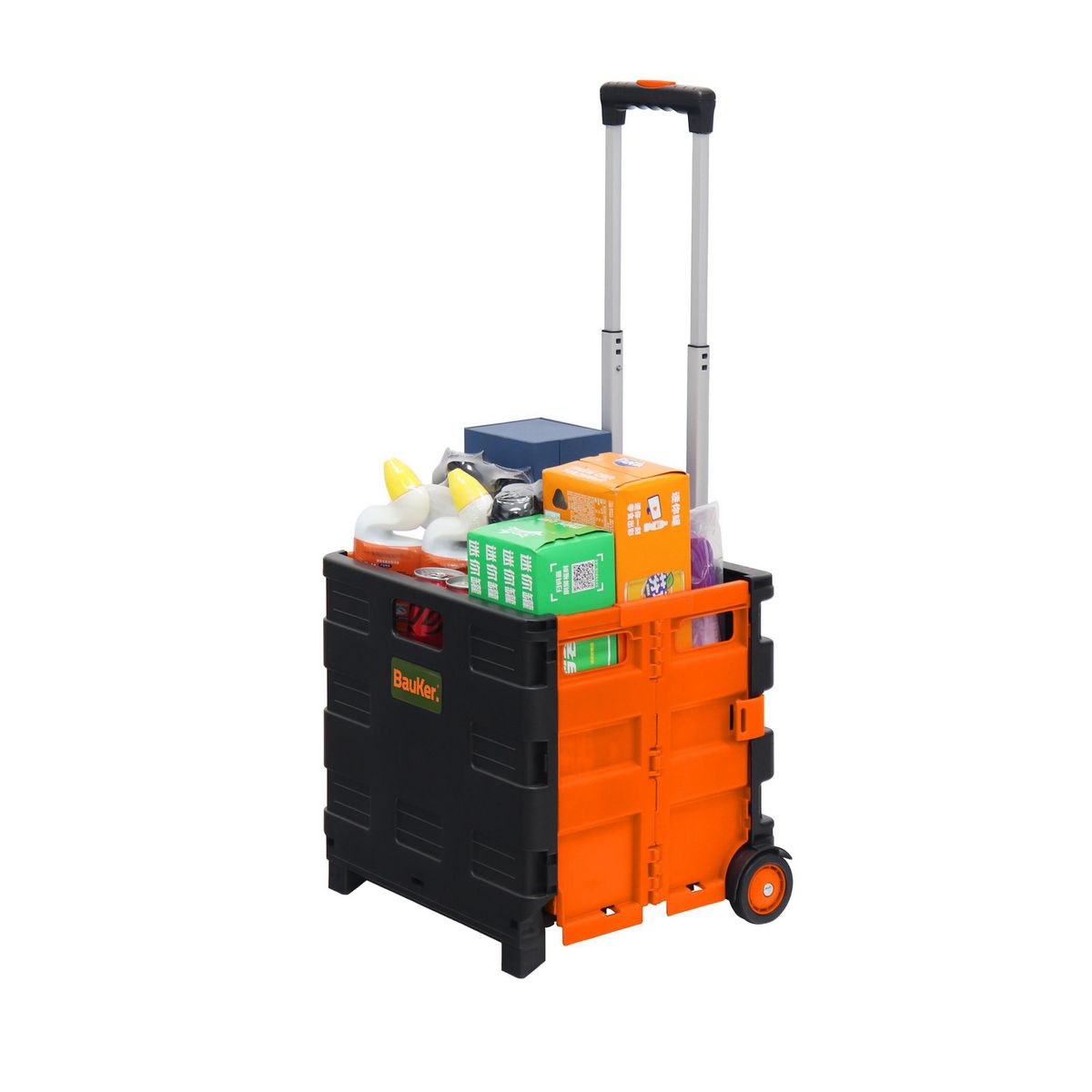 BAUKER - Carro Caja Plegable de 2 Ruedas