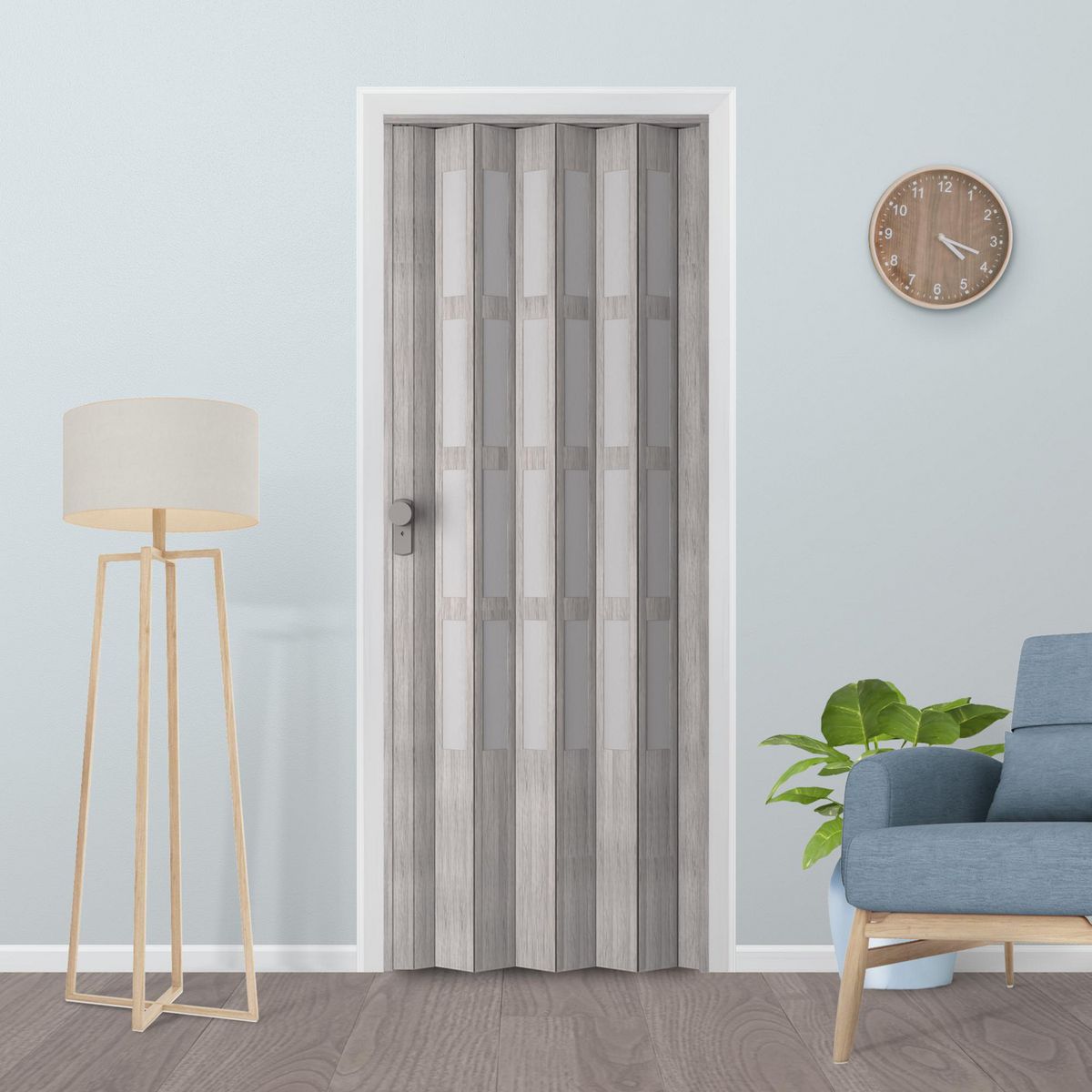 HOLZTEK - Puerta Plegable PVC Lugano Pino Victoria