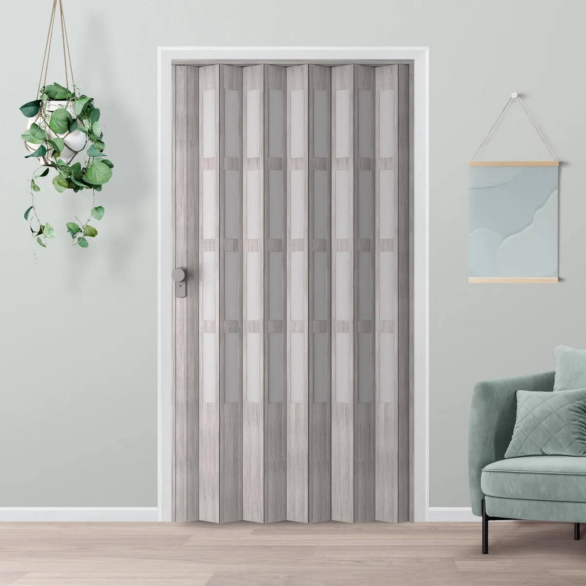 HOLZTEK - Puerta Plegable PVC Lugano Pino Victoria