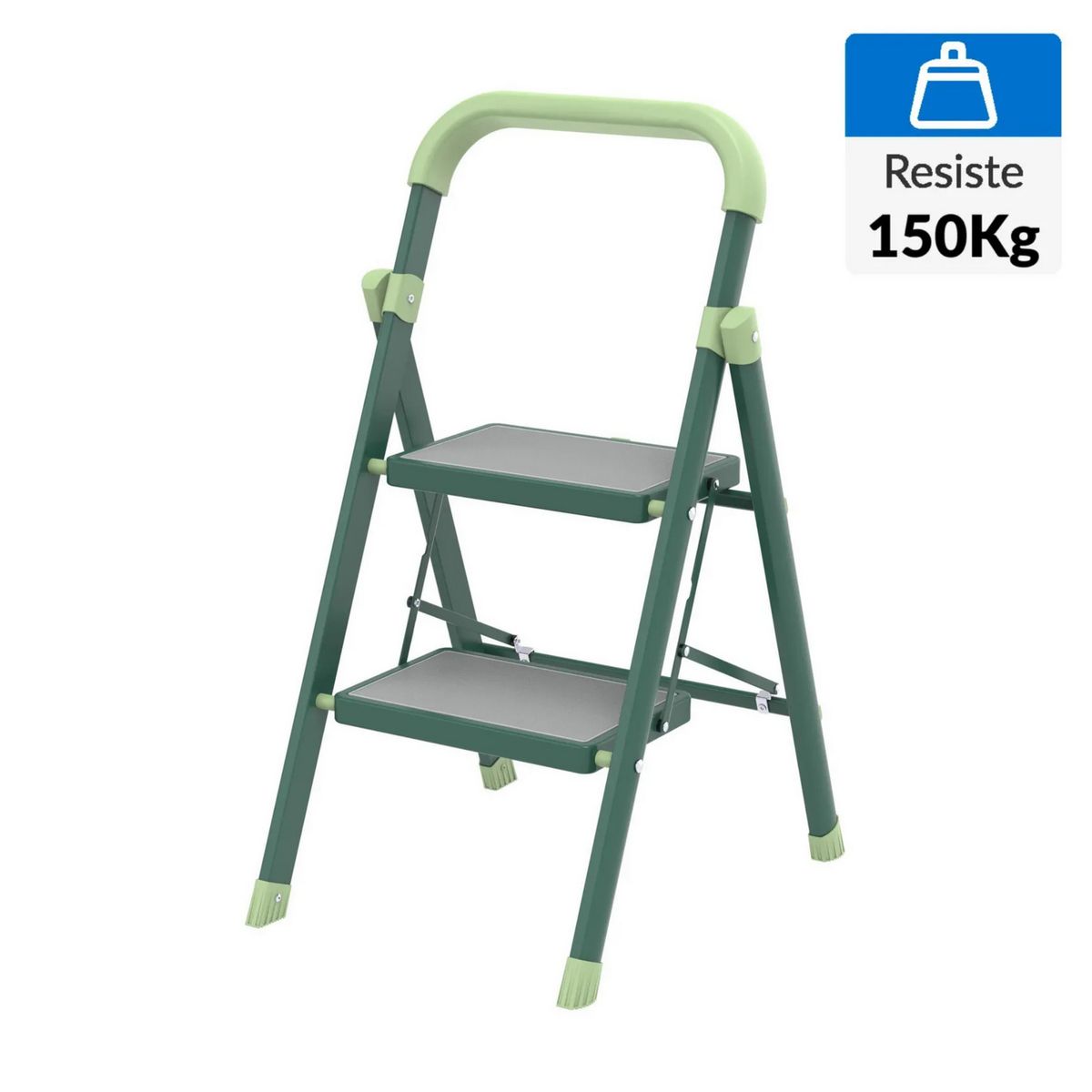 JUST HOME COLLECTION - Escalera 2 Pisos Plegable Verde