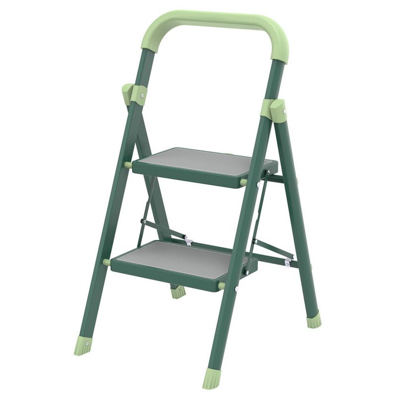 JUST HOME COLLECTION - Escalera 2 Pisos Plegable Verde