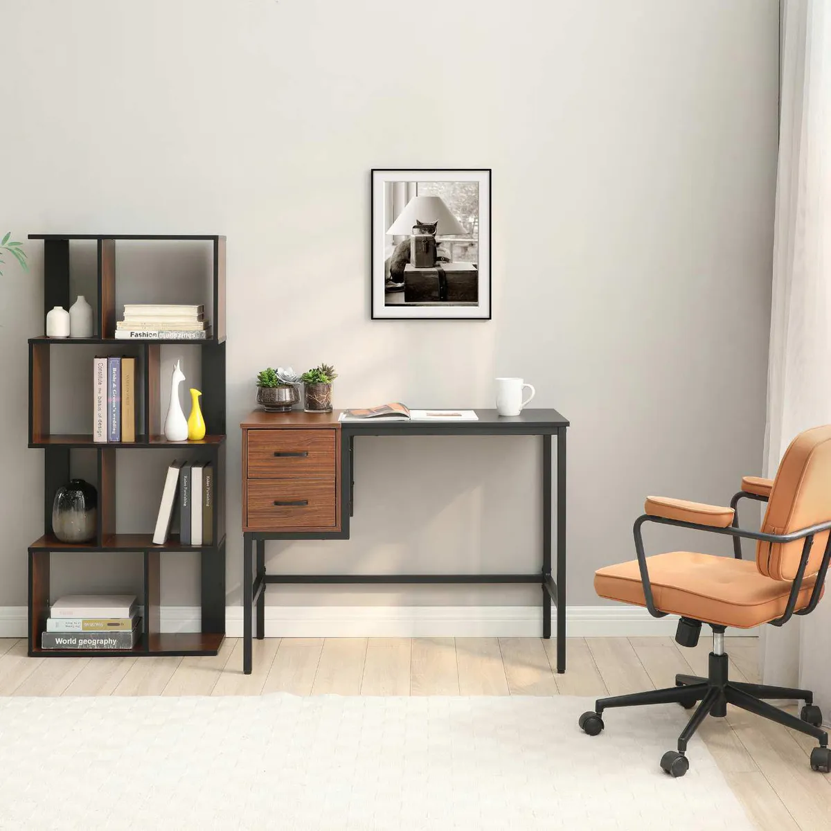 JUST HOME COLLECTION - Combo Escritorio + Estante Berkeley