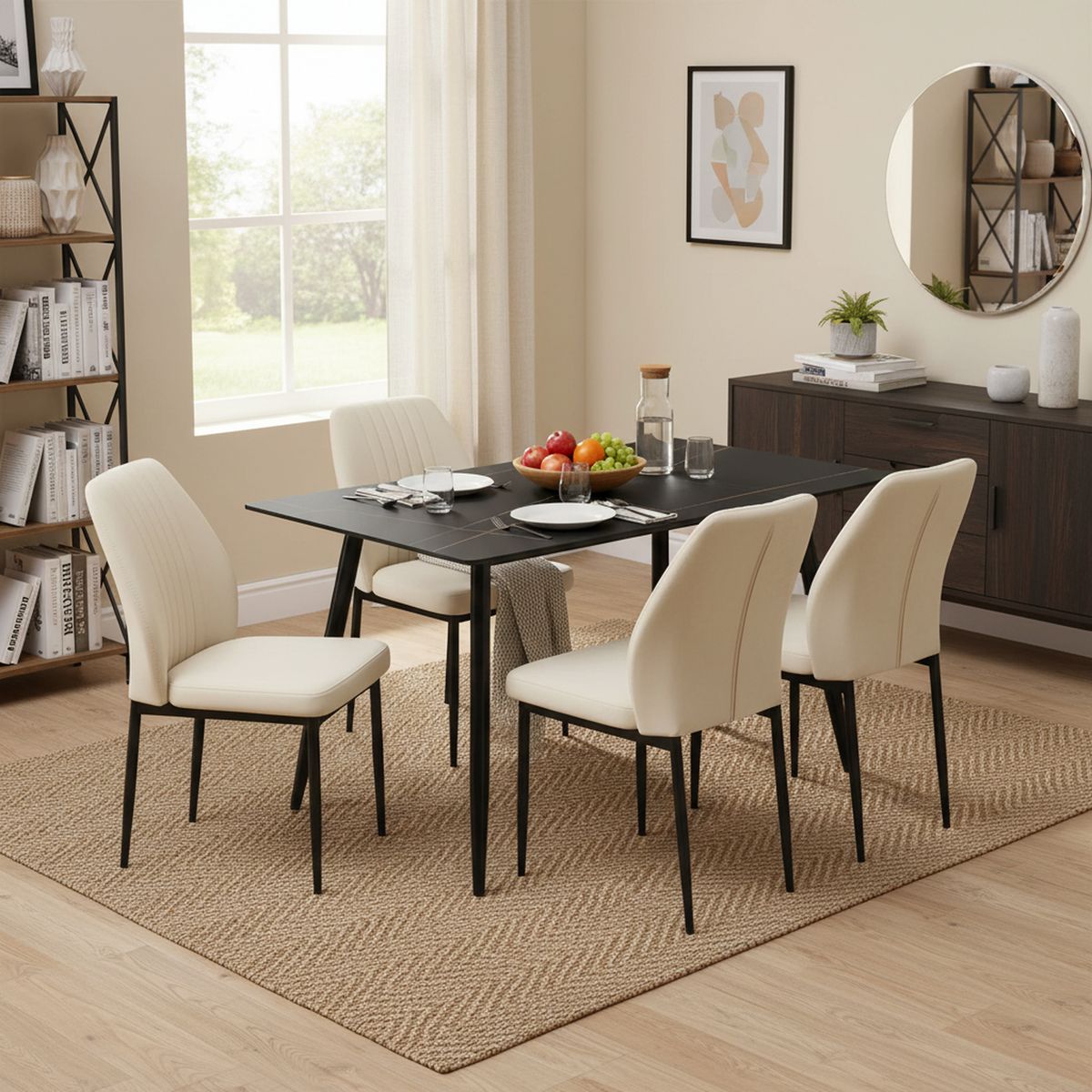 JUST HOME COLLECTION - Juego de Comedor Mogani 4 Sillas