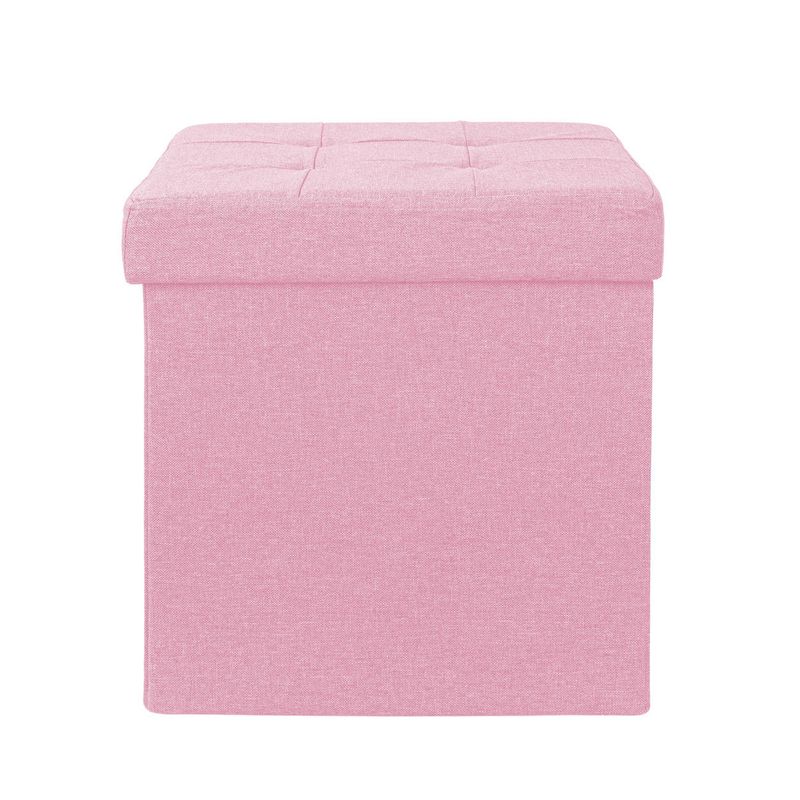 JUST HOME COLLECTION - Pouf Plegable Rosa 38x38x38cm