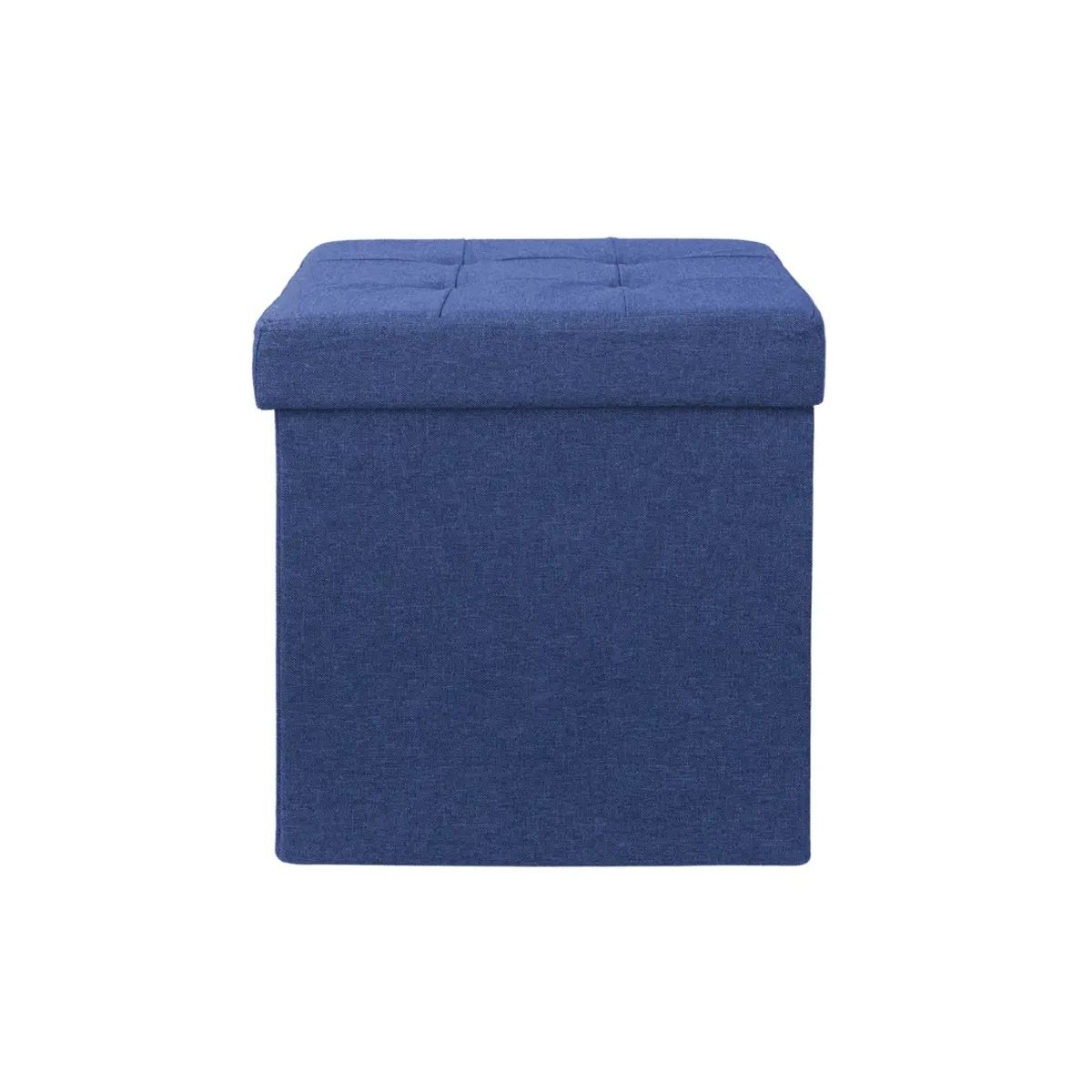 JUST HOME COLLECTION - Pouf Plegable Azul 38x38x38cm