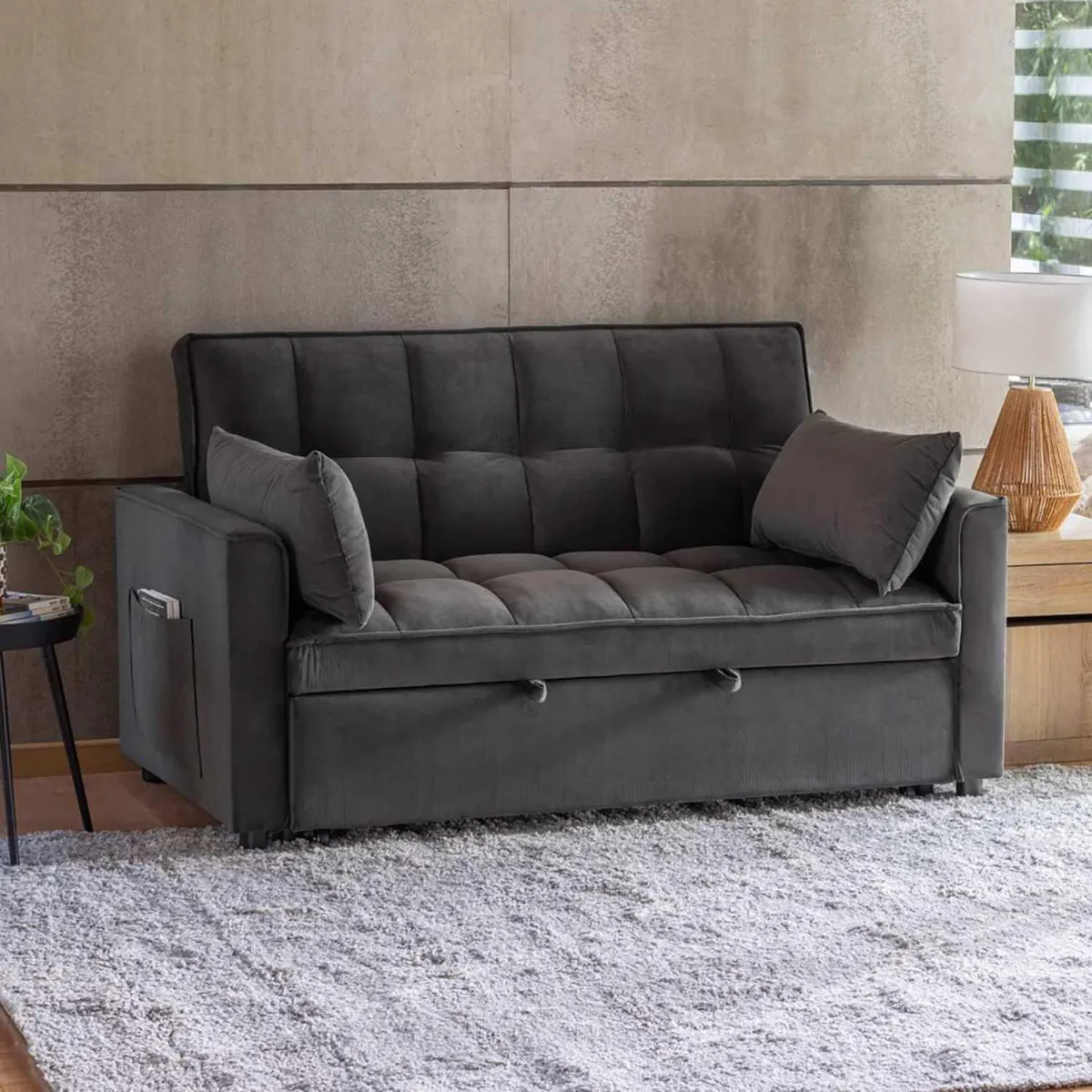 JUST HOME COLLECTION - Sofá Cama con Cojines Decorativos Teki