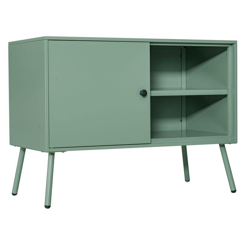 JUST HOME COLLECTION - Mesa Auxiliar Arrimo de Metal Donut Menta
