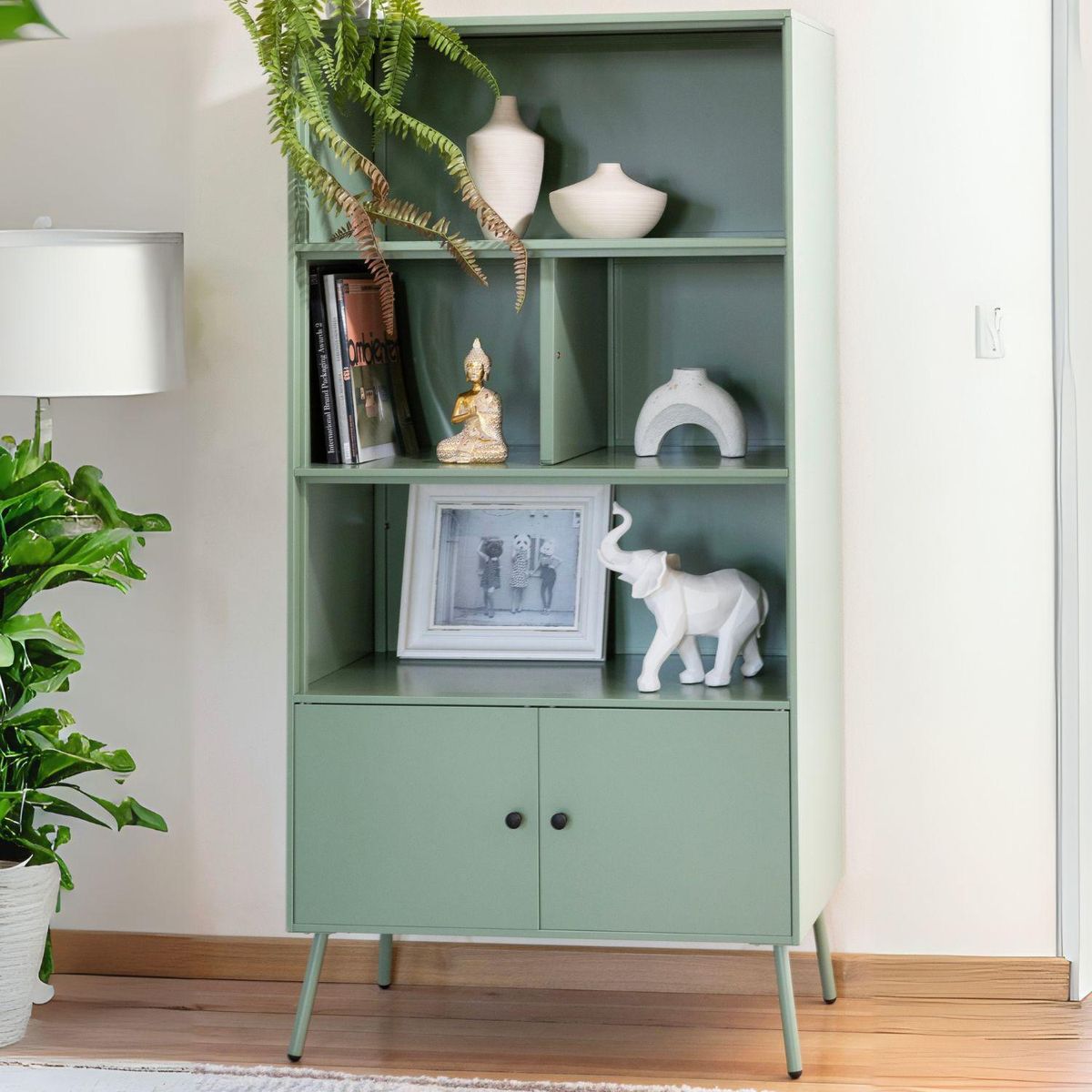 JUST HOME COLLECTION - Estante Librero de Metal Donut Menta