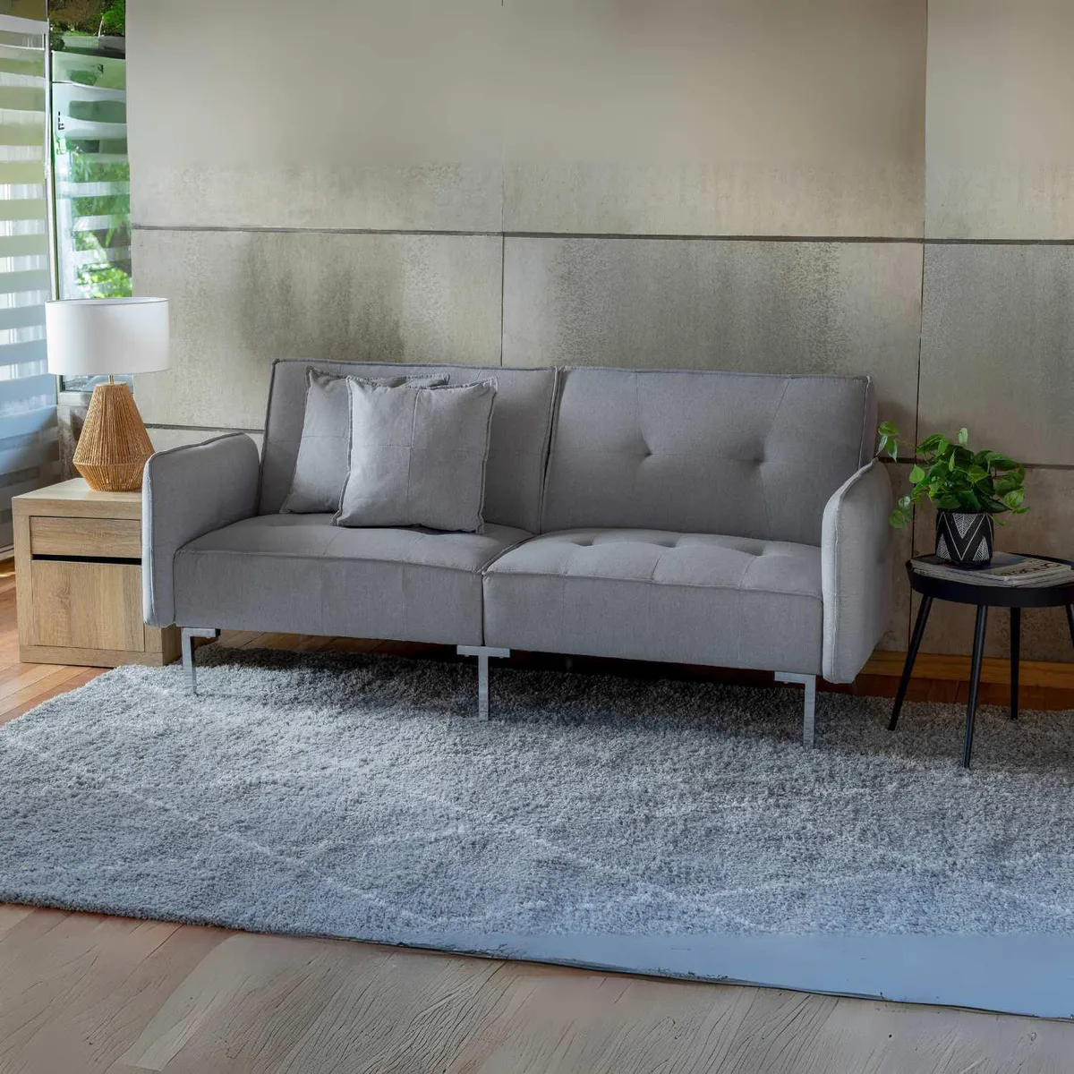 JUST HOME COLLECTION - Sofá Cama con Cojines Decorativos Portland