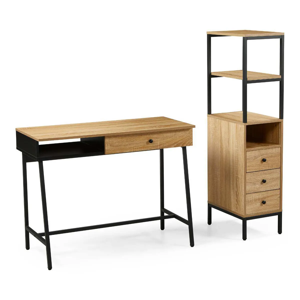 JUST HOME COLLECTION - Combo Escritorio Duna Melamina + Estante Santana Madera