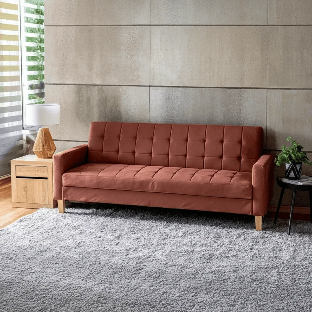 JUST HOME COLLECTION - Sofá Cama con Almacenamiento Lucia