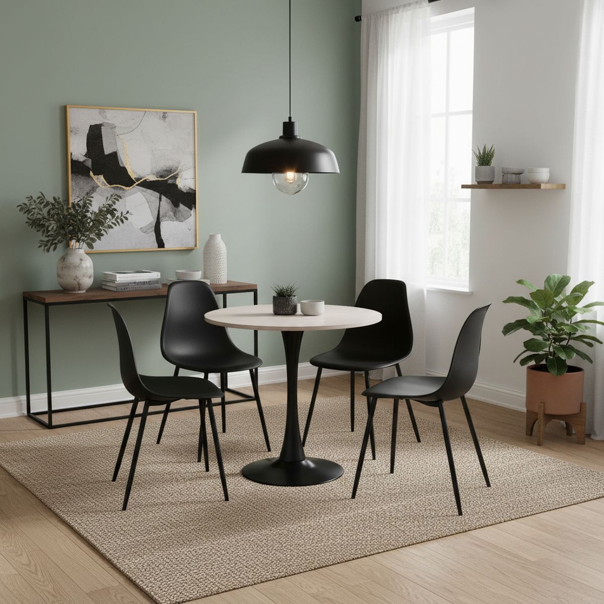 JUST HOME COLLECTION - Set de Comedor Susan 4 Sillas