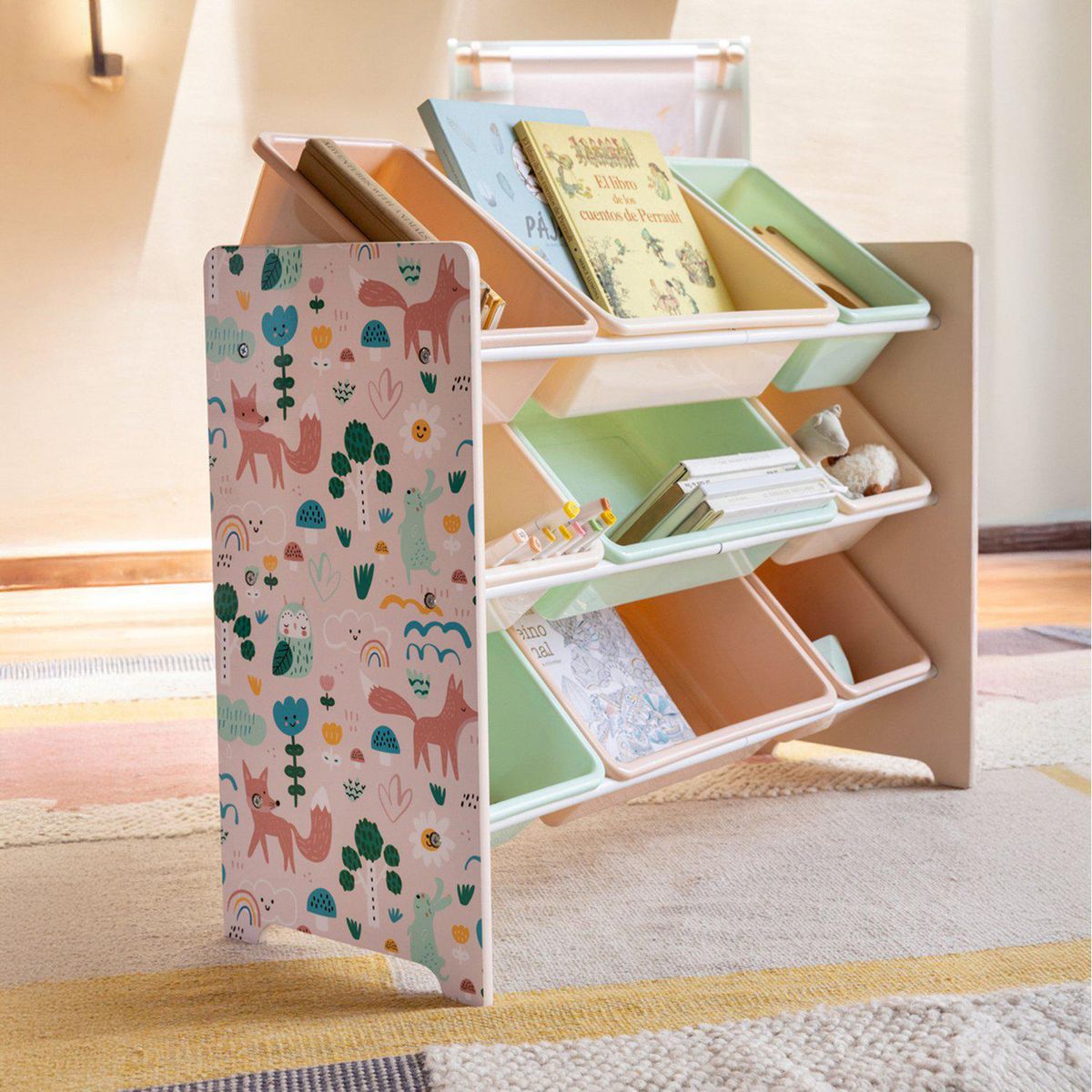 JUST HOME COLLECTION - Juguetero Infantil Bosque 9 Cajas