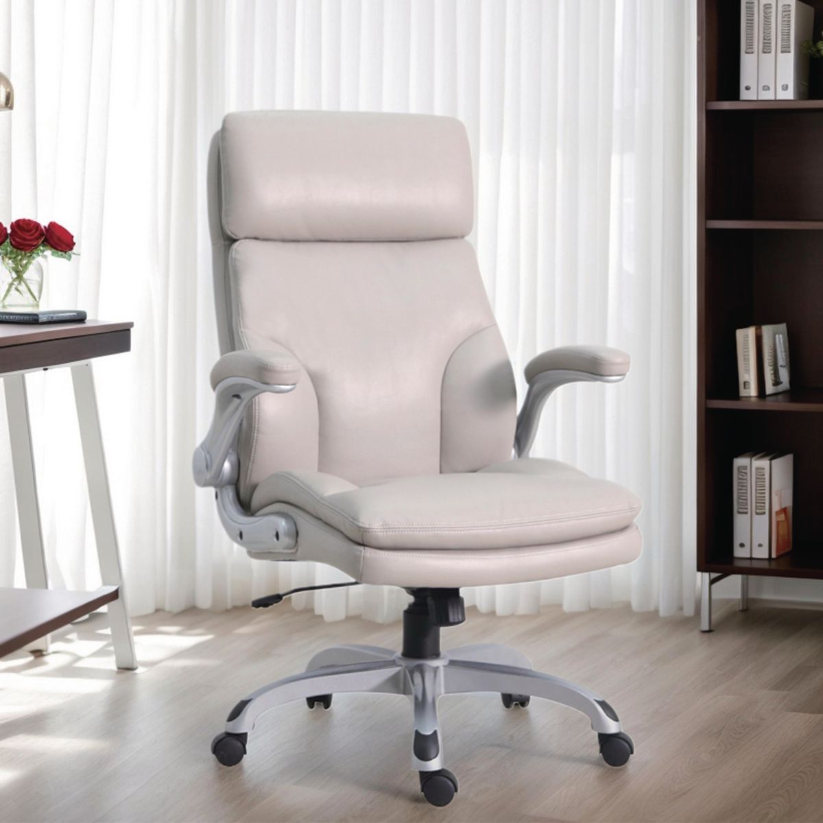 JUST HOME COLLECTION - Silla de Oficina Ejecutiva Carter Marfil