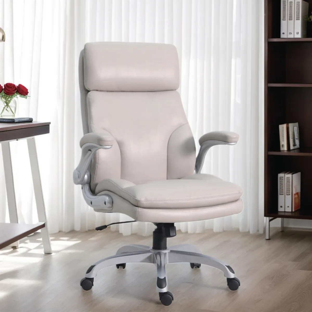 JUST HOME COLLECTION - Silla de Oficina Ejecutiva Carter Marfil