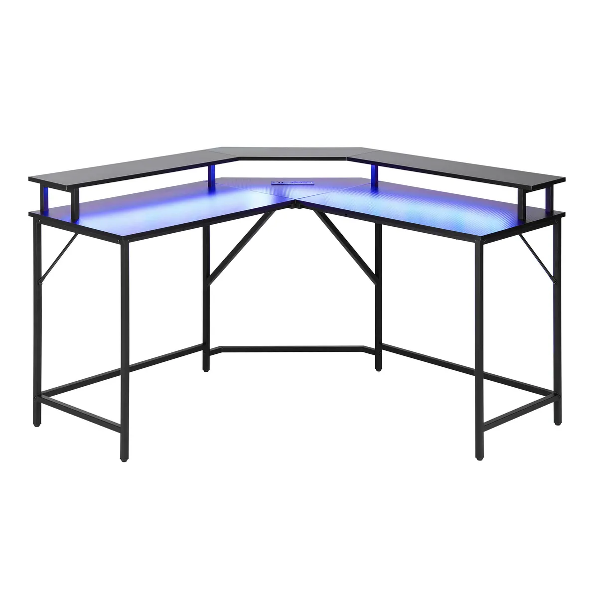 JUST HOME COLLECTION - Escritorio en L Gamer Luz LED Entrada USB