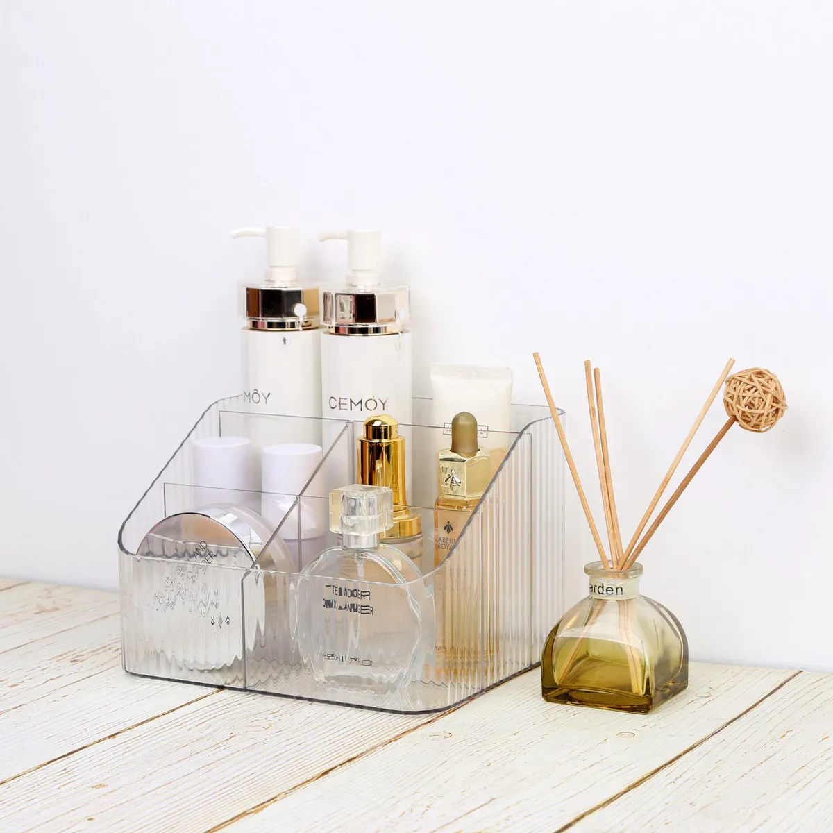 JUST HOME COLLECTION - Organizador Acrílico 4 Compartimentos