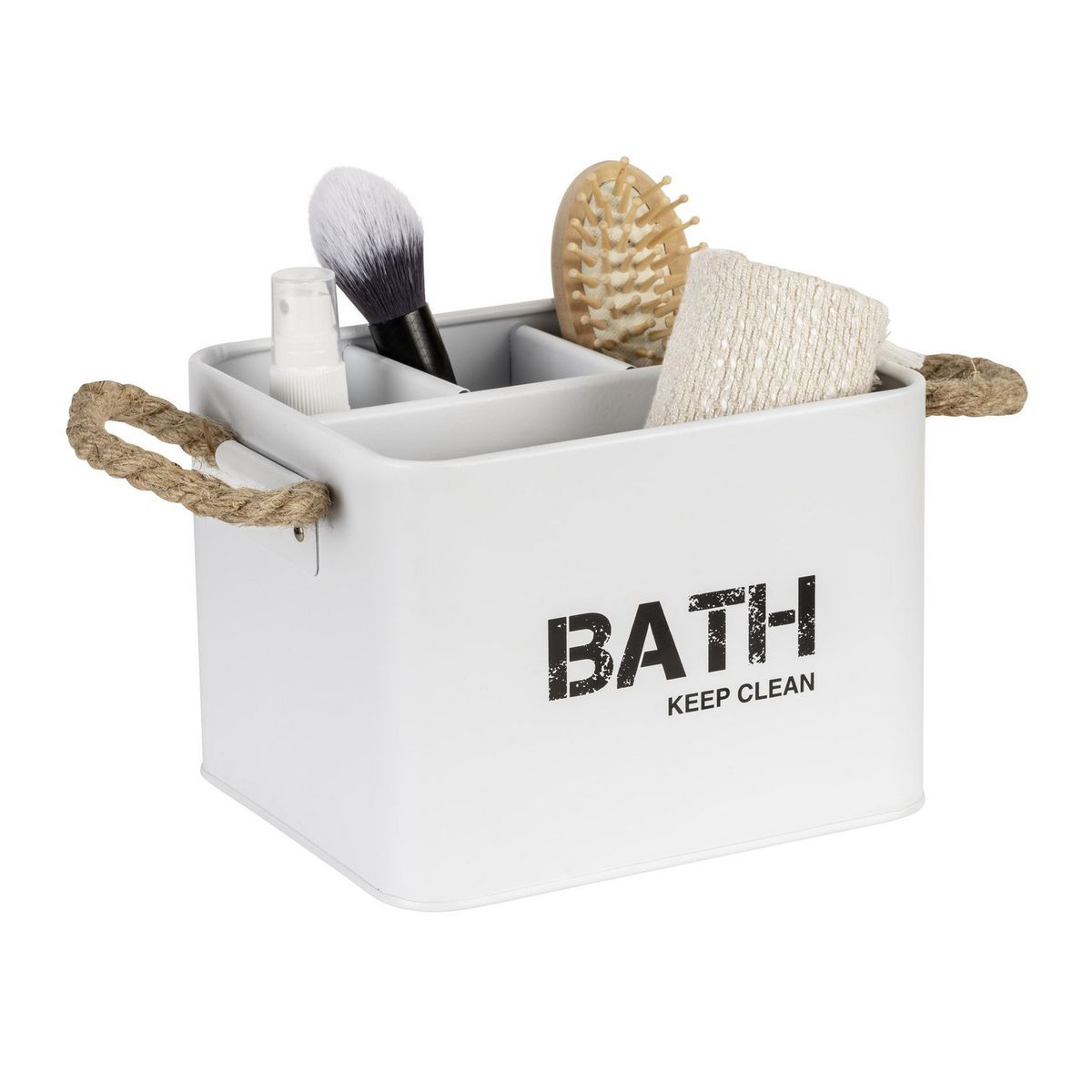 WENKO - Organizador de Baño 4 Compartimentos Blanco