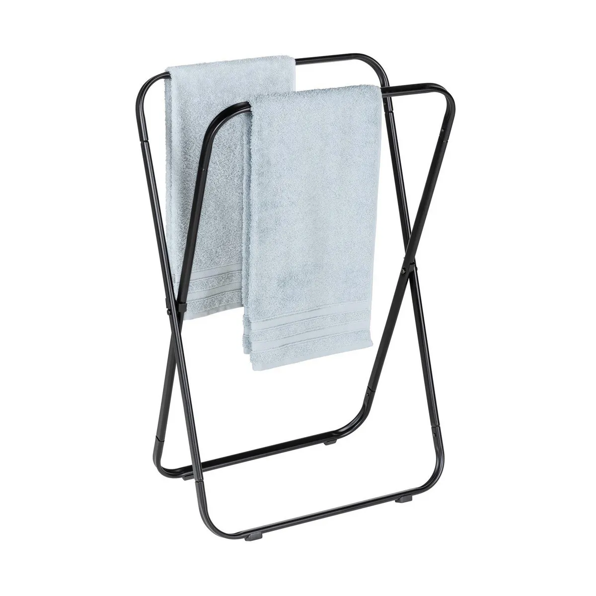 WENKO - Toallero de Pie Tegoleto Negro