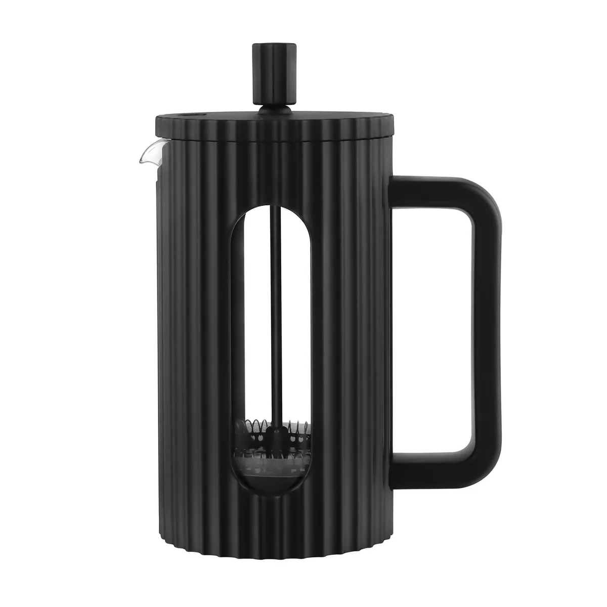 JUST HOME COLLECTION - Prensa Francesa de Vidrio Negra 350ml