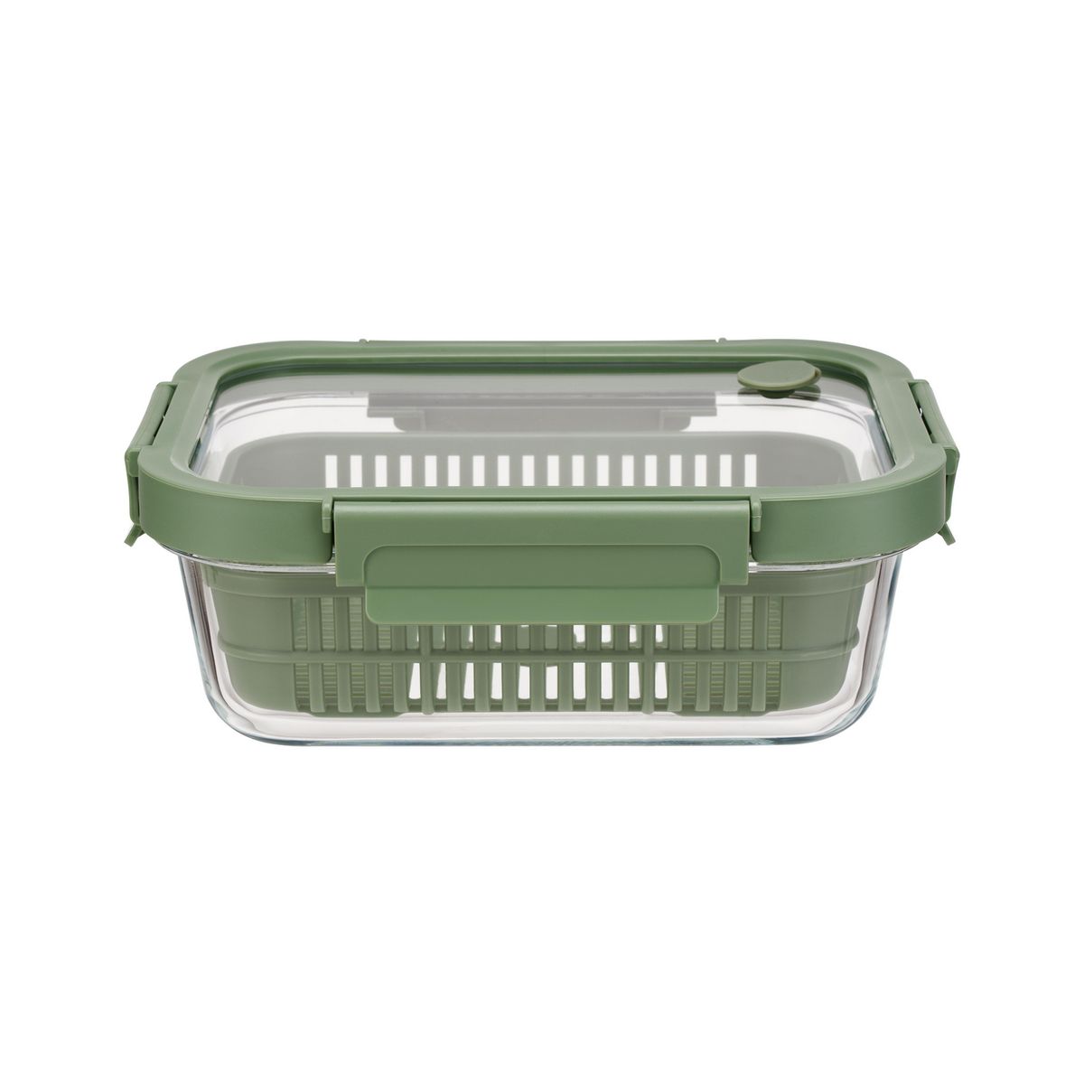 JUST HOME COLLECTION - Táper Verde Con Cesta Interna 1050Ml