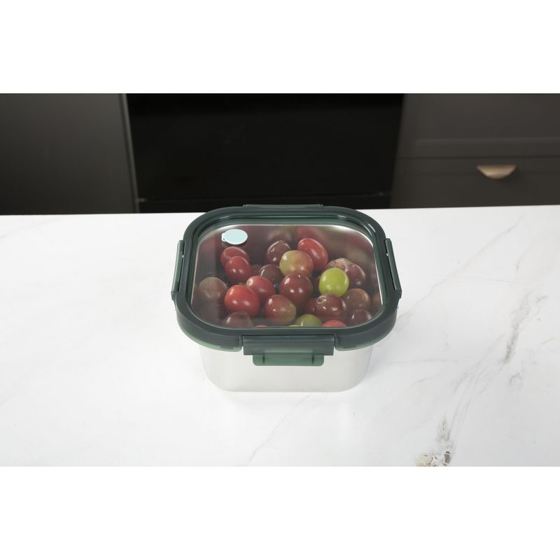 JUST HOME COLLECTION - Táper Cuadrado Inoxidable 1450Ml