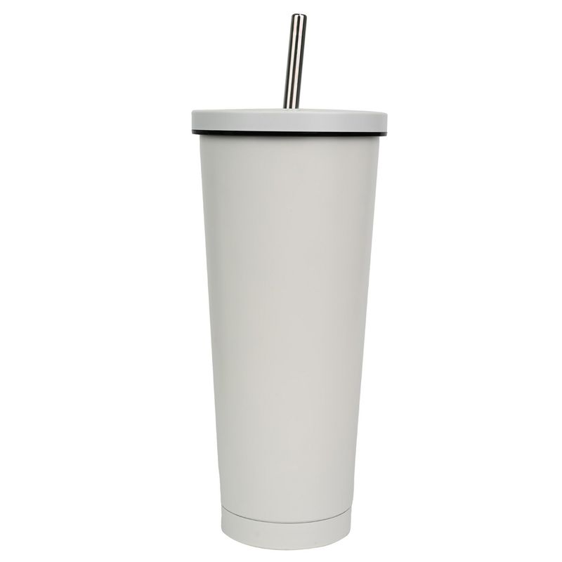 JUST HOME COLLECTION - Tomatodo Acero Inoxidable Con Cañita Blanco 750Ml