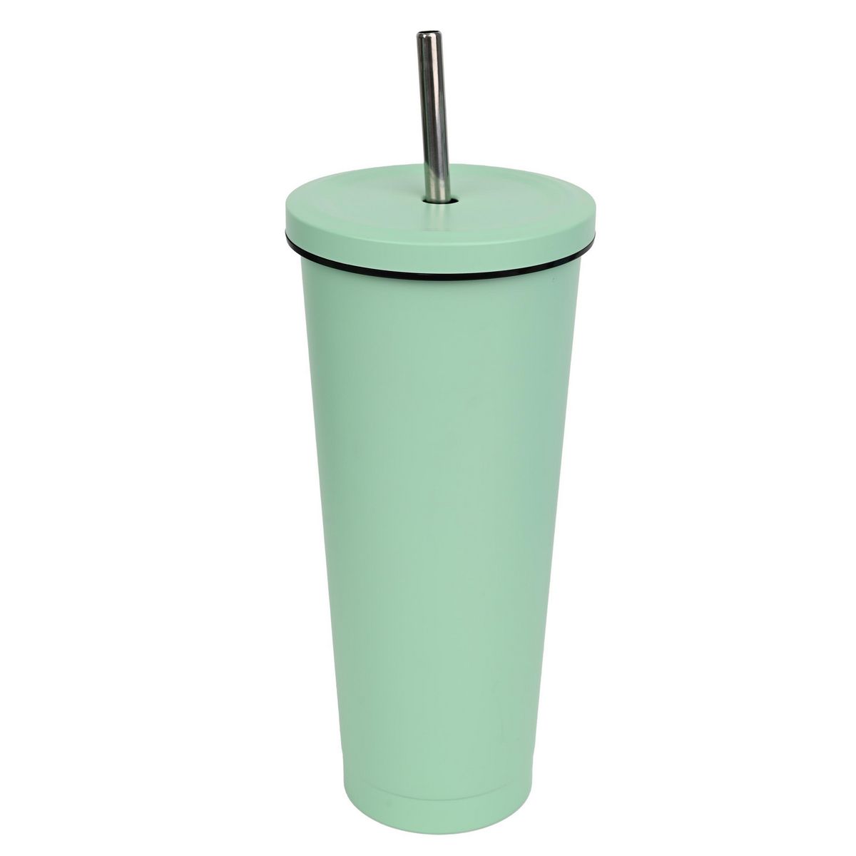 JUST HOME COLLECTION - Tomatodo Acero Inoxidable Con Cañita Verde 750Ml