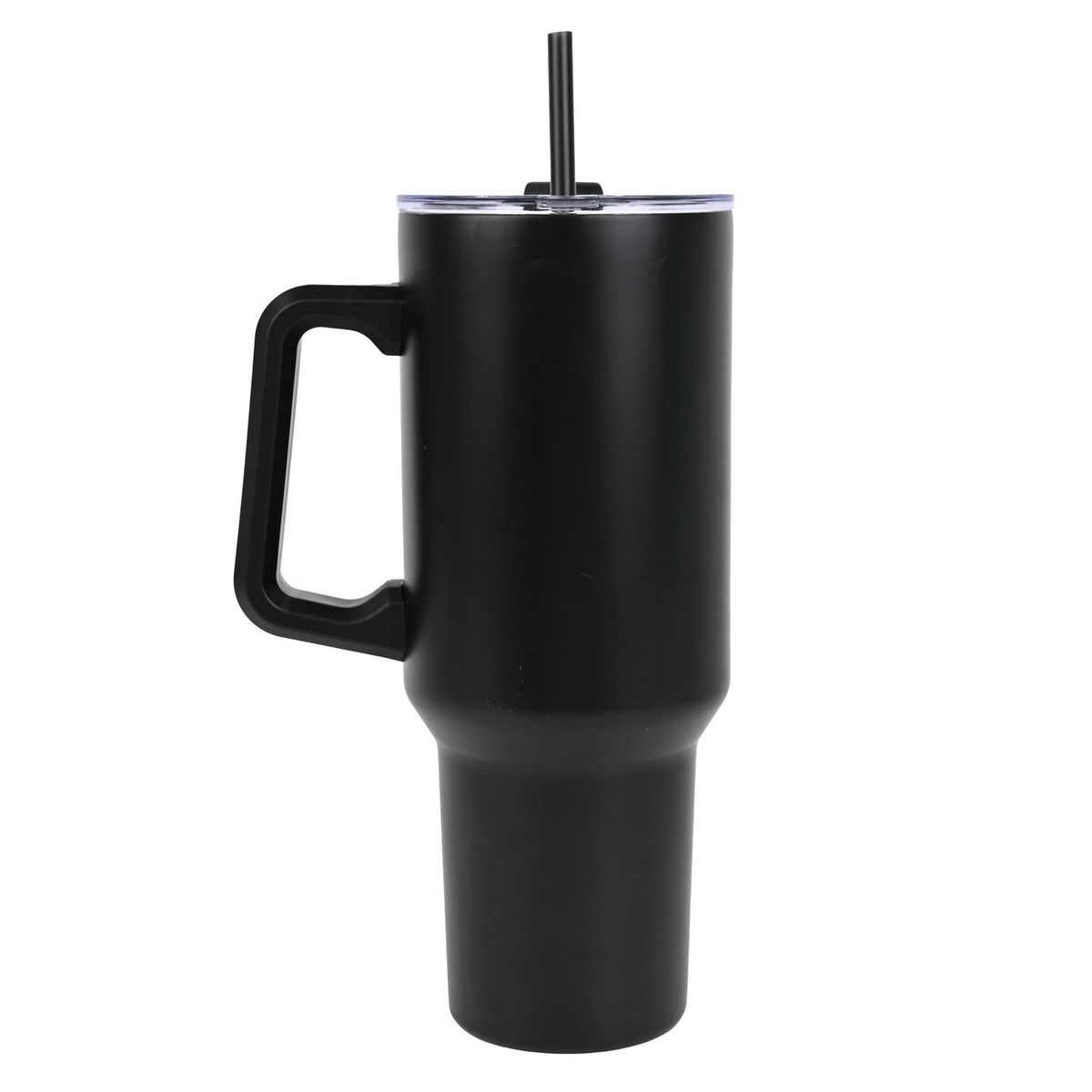 JUST HOME COLLECTION - Tomatodo Taza Inoxidable con Cañita Negro 1200ml