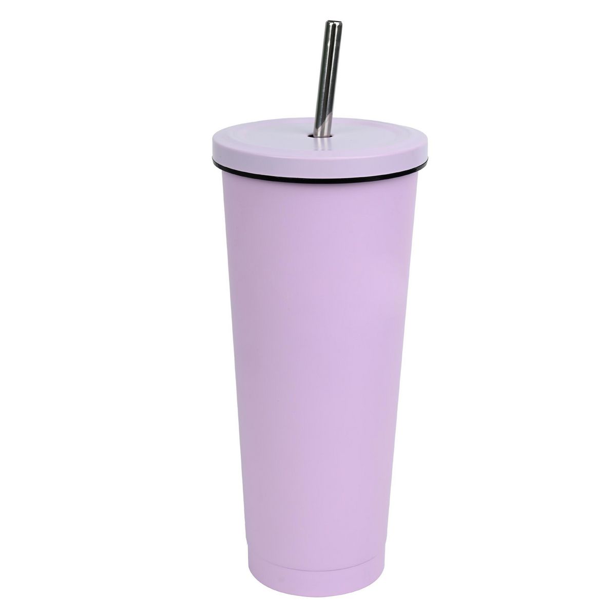 JUST HOME COLLECTION - Tomatodo Acero Inoxidable Con Cañita Rosado 750Ml