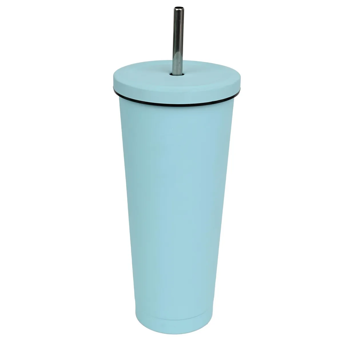 JUST HOME COLLECTION - Tomatodo Acero Inoxidable Con Cañita Turquesa 750Ml