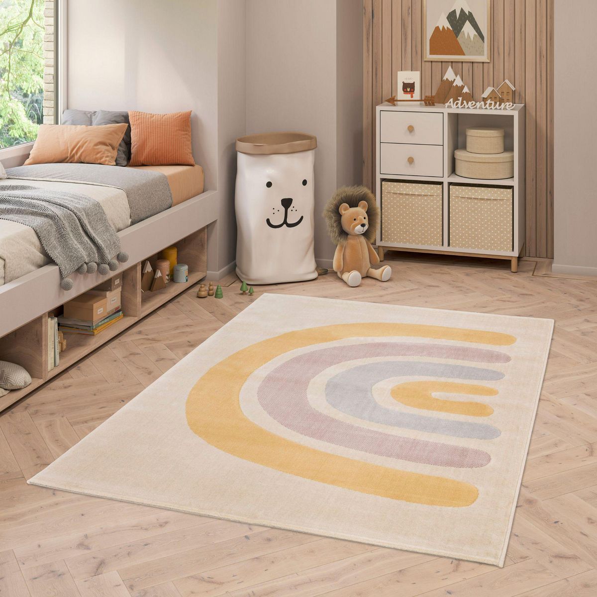 JUST HOME COLLECTION - Alfombra Canvas Arcoiris 120x170cm