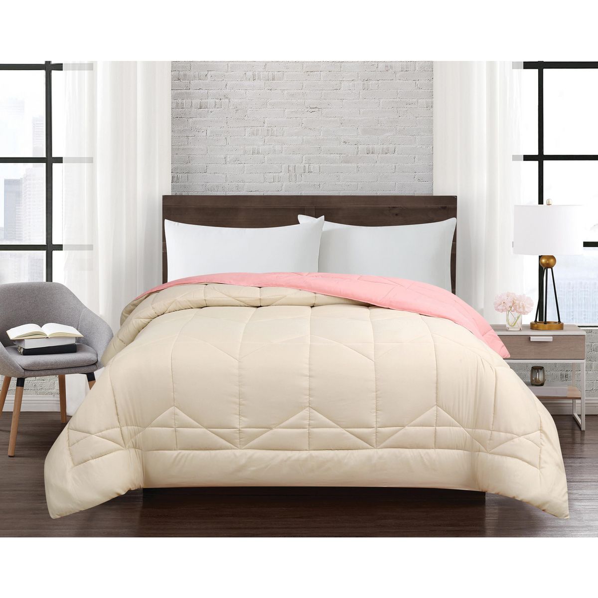 JUST HOME COLLECTION - Quilt BTS 1.5 Plazas Beige