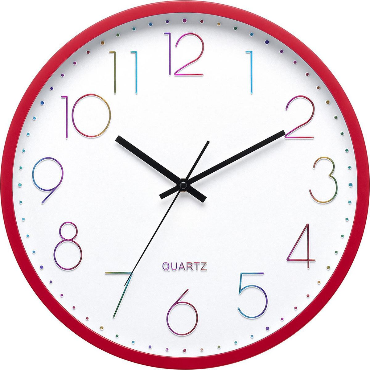 CASA BONITA - Reloj de Muro Rojo 35cm