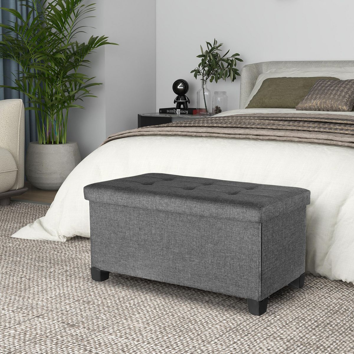 JUST HOME COLLECTION - Banqueta Barney Gris 38x76x38cm