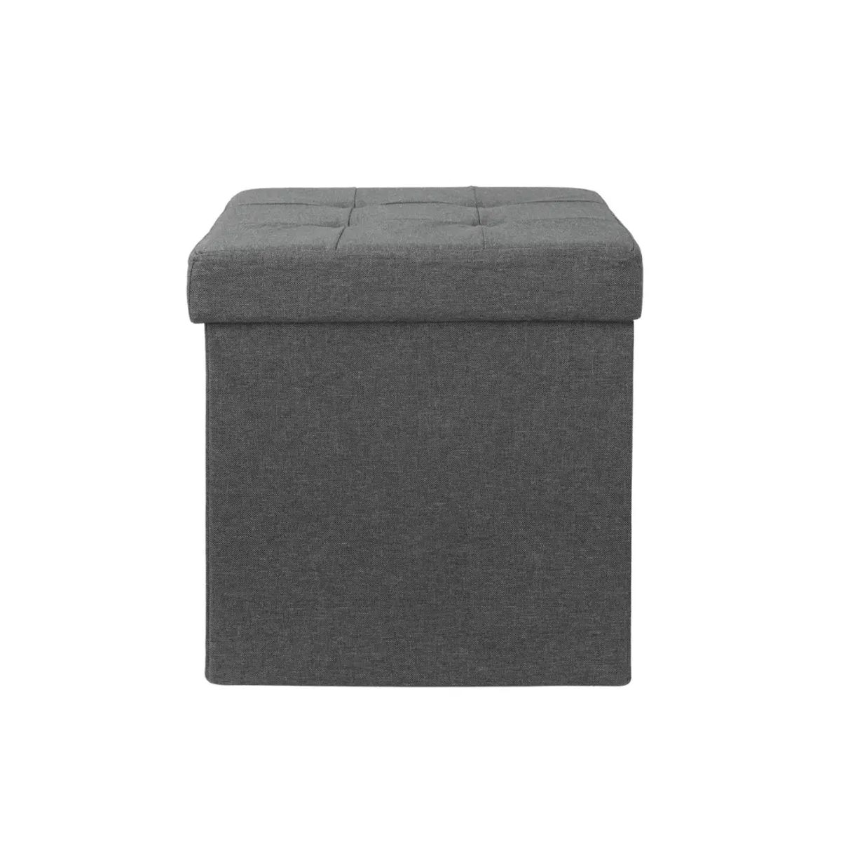 JUST HOME COLLECTION - Pouf Plegable Gris 38x38x38cm