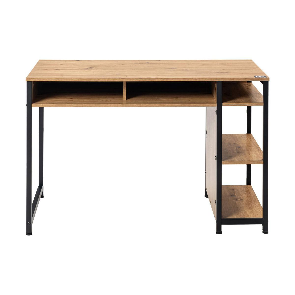 JUST HOME COLLECTION - Escritorio Miel Melamina Moloo con Estante Lateral