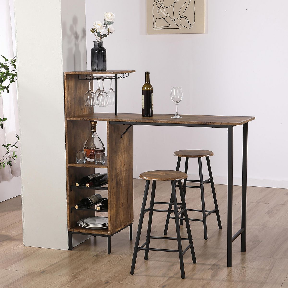 JUST HOME COLLECTION - Juego de Comedor 2 Sillas Taku
