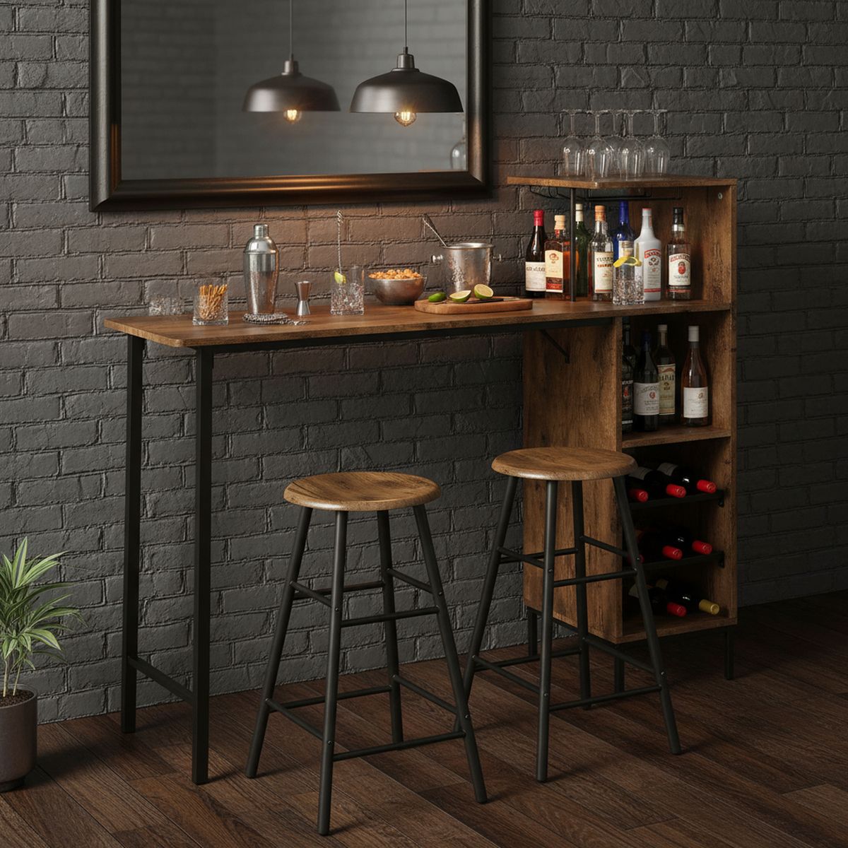 JUST HOME COLLECTION - Juego de Comedor 2 Sillas Taku
