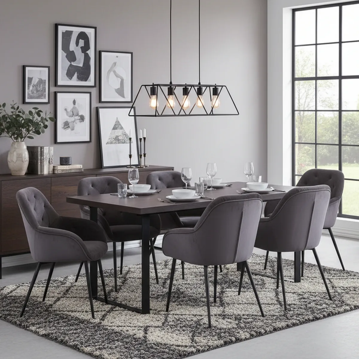 JUST HOME COLLECTION - Set de Comedor Papeete 6 Sillas