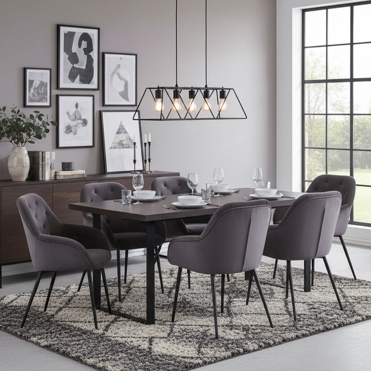 JUST HOME COLLECTION - Set de Comedor Papeete 6 Sillas