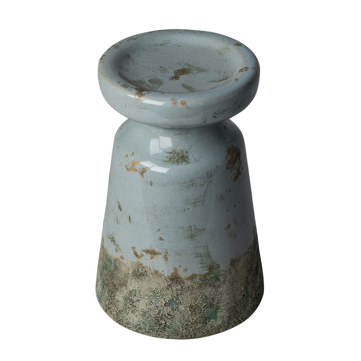 JUST HOME COLLECTION - Portavela Terracotta Azul 11.5x18cm