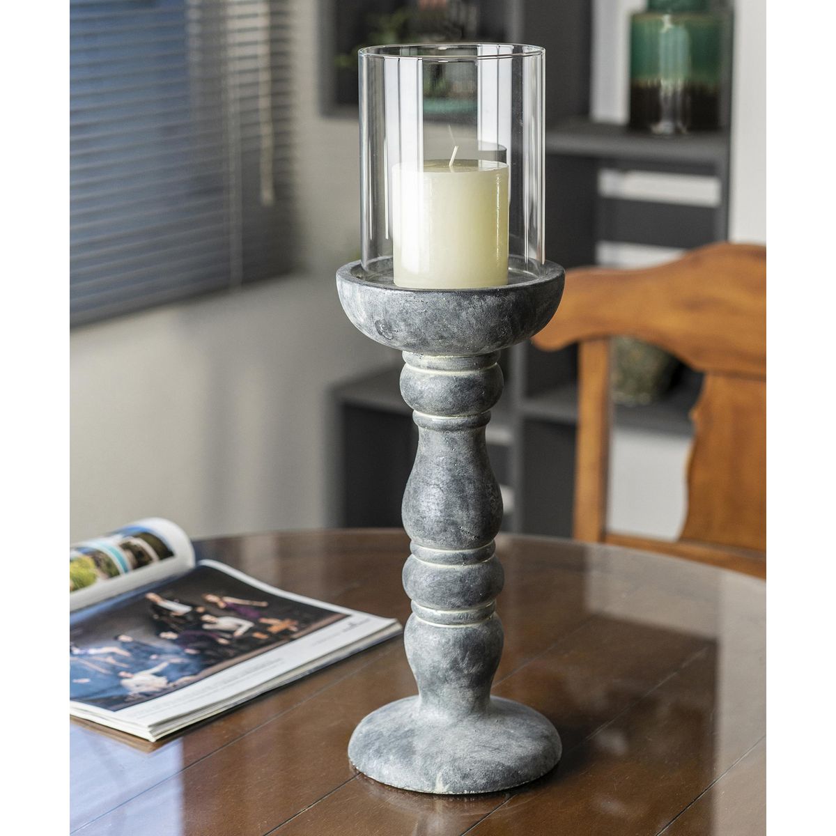 JUST HOME COLLECTION - Portavela Negro 14.5x47cm