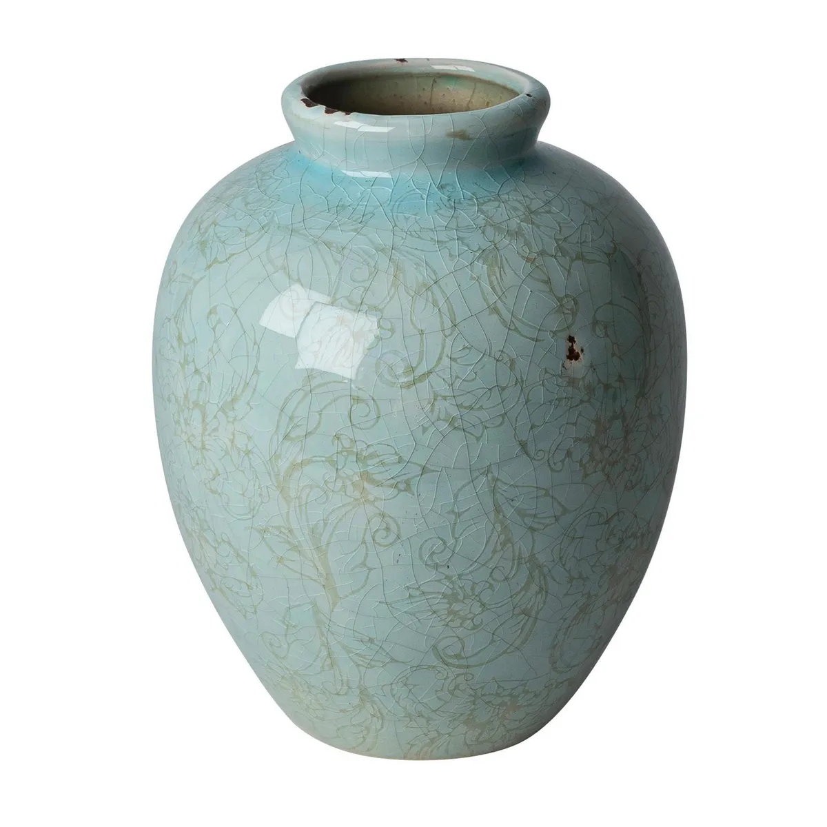 JUST HOME COLLECTION - Jarrón Terra Celeste 13x16cm