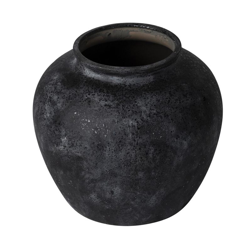 JUST HOME COLLECTION - Jarrón Terra Negro 23x21cm