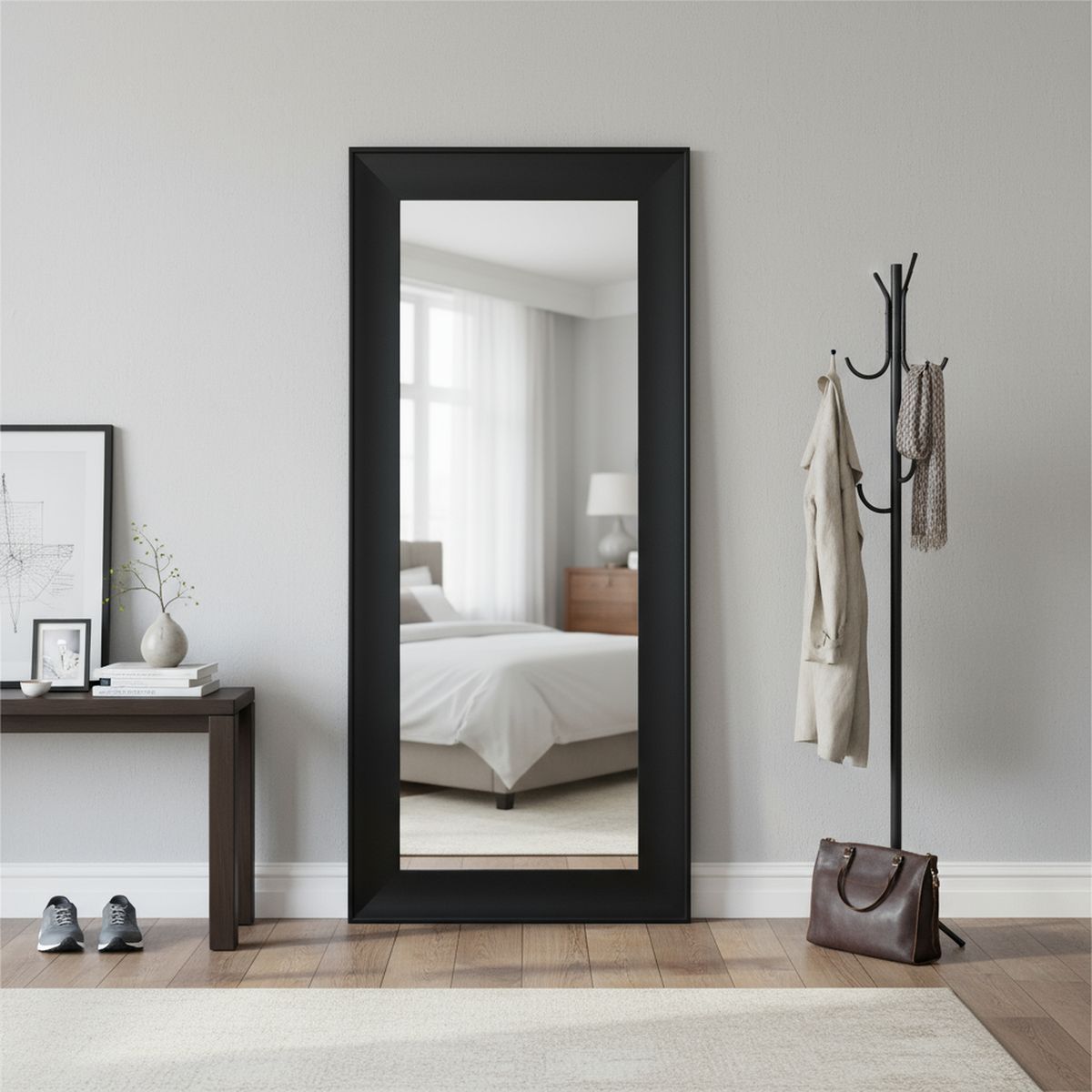 JUST HOME COLLECTION - Espejo Grande Rectangular 80x180cm Negro